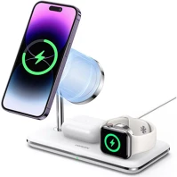 Ugreen CD278 3in1 vezeték nélküli wireless töltő intelligens kijelzővel, 25w, 1.67a kép