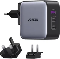 Ugreen CD296 2xusb-c-usb-a hálózati töltő, 5a, 65w, szürke kép