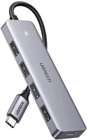 Ugreen IN34356 4 az 1-ben hub adapter usb-c - 4x usb 3.0 + usb-c (szürke) kép