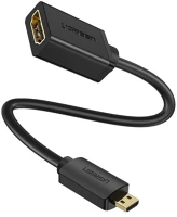 Ugreen IN34359 20134 micro hdmi-hdmi adapter, 20 cm (fekete) kép