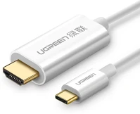 Ugreen MM121 Usb-c - hdmi kábel apa - apa abs ház 1.5 m fehér mm121 kép