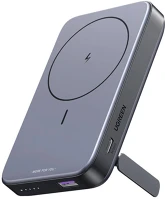 Ugreen PB206, USB Magnetic powerbank 10000mah ugreen  + usb-c, 20w with stand function (black) kép