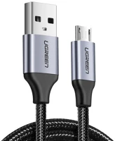 Ugreen QC 3.0, 2,4A, 0,25M Usb-micro usb kábel, qc 3.0, 2,4a, 0,25m (fekete) kép