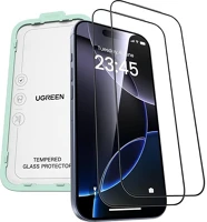 Ugreen SP1146 képernyővédő üveg 2db 2.5d, 9h + segédkeret, fekete kép