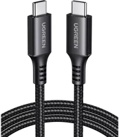 Ugreen US567 Usb-c-usb-c töltő-és adatkábel, nylon, 60w, 3a, 1m, fekete kép