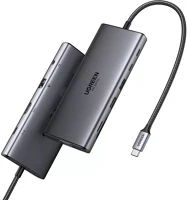 Ugreen USB-C-2XUSB-A 3.2 + 3XUSB-C-1XHDMI- 1XVGA- 1XJACK 3.5mm- 1xrj45- 1xsd- 1xmircosd, szürke kép
