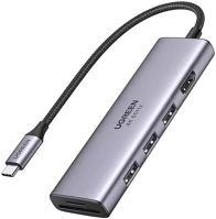 Ugreen USB-C-USB 3.0 Cm511 hub 5in1 usb-c-usb 3.0, hdmi, tf/sd, szürke kép