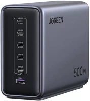 Ugreen X759 Nexode  5x usb-c + usb-a hálózati töltő adapter, 6-port, 500w, 5a, szürke kép