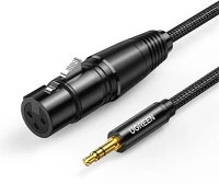 Ugreen XLR M/F, 1M Kábel 3.5mm jack - three-pole xlr m/f, 1m, fekete kép
