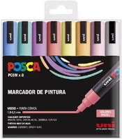 Uni 07.03363 Filctoll  posca pc-5m pasztell színek 8 darabos kép