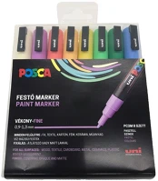 Uni 2UPC3MPASZTELL Marker  posca pc-3m pasztell 8 db-os készlet kép