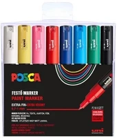 Uni PC-1M, 8 DB-OS Dekormarker 0,7-1mm, -posca pc-1m, 8 db-os készlet kép