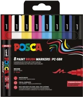Uni POSCA PC-5BR ECSETHEGYŰ 8 Filctoll  posca pc-5br ecsethegyű 8 darabos kép