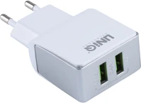 Uniq NT8719273293003 2usb portos fehér hálózati gyors töltőfej 2,4a + usb / type-c (usb-c) kép