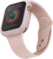 Uniq S44932 Apple watch 4-6, se (40mm), szilikon védőkeret,  lino, rózsaszín kép