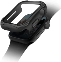 Uniq S55758 Apple watch 4-6, se (44mm), műanyag + szilikon védőkeret, 9h üveggel kép
