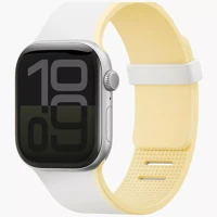 Uniq UNIQ-42MM-REV4WHTBYEL Revix iv premium apple watch 42/41/40mm mágneses szíj, fehér-sárga kép