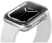 Uniq UNIQ-45MM-GLSDUALPK Glase dual pack apple watch s8/s7 45mm szilikon tok, átlátszó/fekete kép