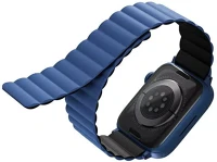 Uniq UNIQ-45MM-REVBLUBLK revix apple watch 44/45/46/49mm mágneses szilikon szíj, állítható, kék kép