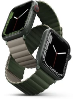 Uniq UNIQ-45MM-REVGRNTPE Revix mágneses szilikon szíj apple watch 42/44/45/49mm, zöld/taupe kép