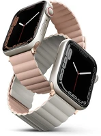Uniq UNIQ-45MM-REVPNKBEG Revix mágneses szilikon szíj apple watch 42/44/45/49mm, rózsaszín/bézs kép