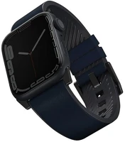 Uniq UNIQ 45MM STRABLU Straden vízálló bőr apple watch szíj, 49/45/44/42mm, kék kép