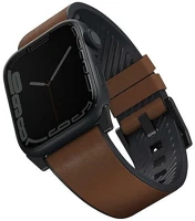 Uniq UNIQ 45MM STRABWN Straden vízálló bőr apple watch szíj, 49/45/44/42mm, barna kép
