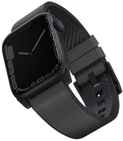 Uniq UNIQ 45MM STRAGRY Straden vízálló bőr apple watch szíj, 49/45/44/42mm, szürke kép