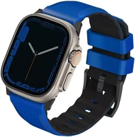 Uniq UNIQ-49MM-LINUSRBLU Linus airosoft apple watch 42/44/45/49mm szilikon szíj, verseny kék kép