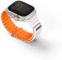 Uniq UNIQ-49MM-REVEAORGWHT Revix evo mágneses apple watch szíj, 49/45/44/42mm, narancs /fehér kép