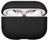 Uniq UNIQ-AIRPODSPRO2-TERDBLK Terra apple airpods pro 2 bőr tok, fekete kép