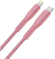 Uniq UNIQ-FLEX Flex usb-c - lightning mfi adatkábel, 1,2m, rózsaszín kép