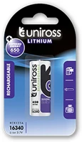 Uniross CR123A/LIR16340 3,6V Cr123a/lir16340 3,6v li-ion nem védett akkumulátor kép