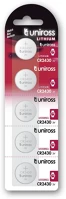 Uniross CR2430 3V Cr2430 3v lítium gombelem 5db/bliszter kép