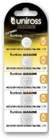Uniross U5LR1142 Lr43/ag12 1,5v alkáli gombelem 5db/bliszter kép