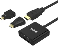 Unitek Y-6355 Video átalakító kábel vga (d-sub) hdmi a-típus (standard) fekete kép