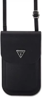 Univerzális GUCWBPGTSPSK Guess pu grained triangle logo telefon tartó kis táska, fekete kép
