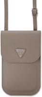 Univerzális GUCWBPGTSPSW Guess pu grained triangle logo telefon tartó kis táska, barna kép