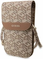 Univerzális GUWBHGCFSEW Guess gcube stripe  kis táska, barna kép