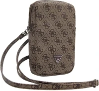 Univerzális GUWBZP4GFTSW Guess pu 4g triangle logo wallet telefon tartó kis táska, barna kép