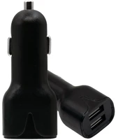 Univerzális MC14211 Autós töltő lumann -  2usb-s autós szivartöltő fej, fekete, 2,4a kép