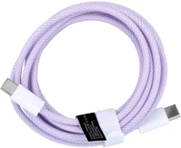 Univerzális PT5903396272400 Kábel - type-c (usb-c) / type-c (usb-c) lila szövet kábel 2m, 60w kép