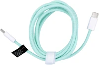 Univerzális PT5903396272431 Kábel - type-c (usb-c) / type-c (usb-c) zöld szövet kábel 1m, 60w kép