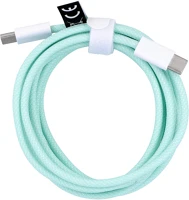 Univerzális PT5903396272448 Kábel - type-c (usb-c) / type-c (usb-c) zöld szövet kábel 2m, 60w kép