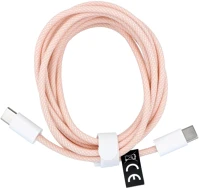 Univerzális PT5903396276842 Kábel - type-c (usb-c) / type-c (usb-c) pink szövet kábel 2m, 60w kép