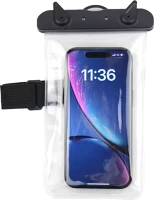 Univerzális TF5907457742376 Telefontok  átlátszó/fekete 5,8 - 6,8 coll-os vízálló tok, karszalaggal kép