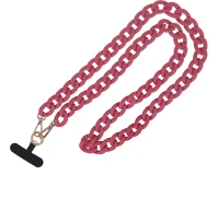 Univerzális TF5907457744523 - nyakba akasztó telefontartó, pink lánccal kép