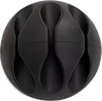 Univerzális TM0040211 3 klipszes kör kábelrendező, fekete szilikon, ragasztható kép