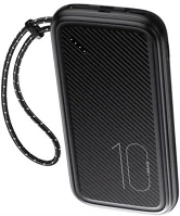 Usams 10KCD15001 Cd150 vésztöltő 2 usb+type-c+microusb 10000mah, kézpánt, fekete kép