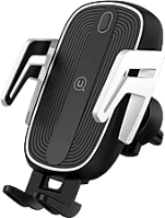 Usams CD100ZJ01 autós mobiltelefon tartó beépített vezeték nélküli töltővel, fekete kép